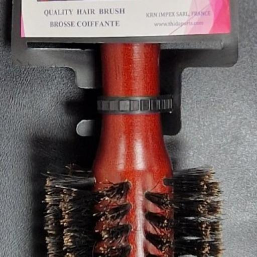 Thida Brosse Ronde Coiffante A Poils Mi-dur # Marron Foncee