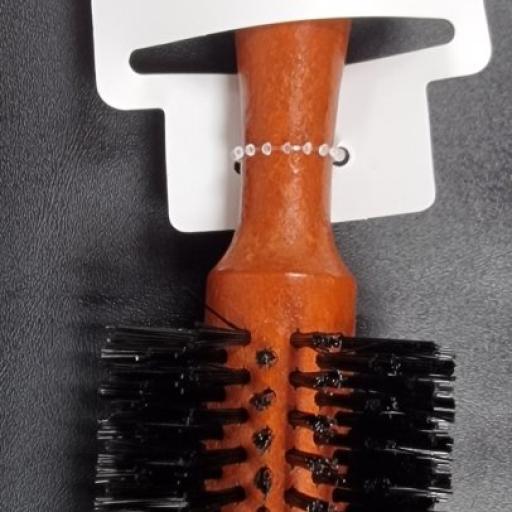 Brosse Ronde Coiffante A Poils Durs # Marron Foncee