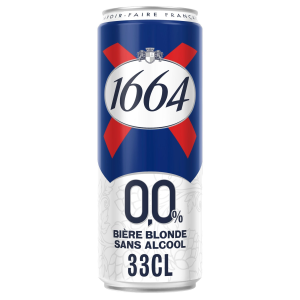 1664 Biere Blonde Cannette Sans Alcool 33cl