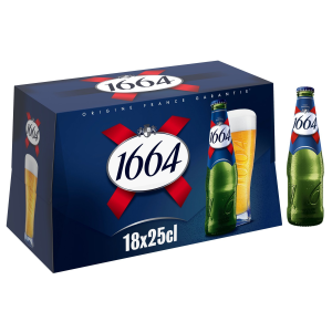 1664 Biere Blonde Bouteille Pack 18x25cl