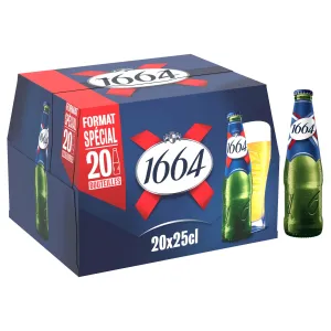 1664 Biere Blonde Bouteille Pack 20x25cl