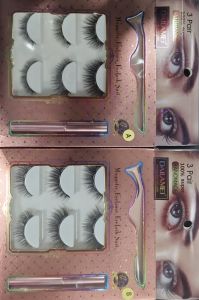 Dailamei 3 Pair Magnetic Faux Cils Avec Colle # A,b # Dlm-206