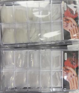 Design Nail Faux Ongle Capsule # Blanche Et Transparent