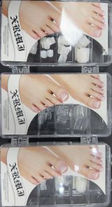 Xrmi Faux Ongle Pour Pieds # Transparent Et Blanche