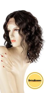 Velvet Front Lace Perruque Bresilienne  Color # Natural