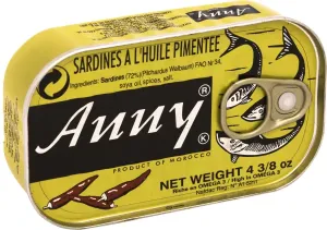 Anny sardines a l'huile piment 125g