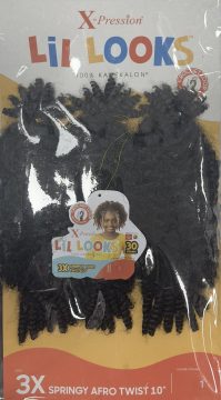 Lil Locks Springy Afro Twist 10x3 X-pression Color # 1
