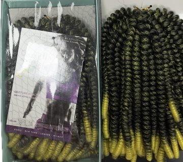Spring Curly 8" Color # T1b/yellow