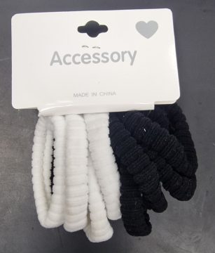 Accessory Chouchous Moyenne 8pcs # Noir Et Blanc
