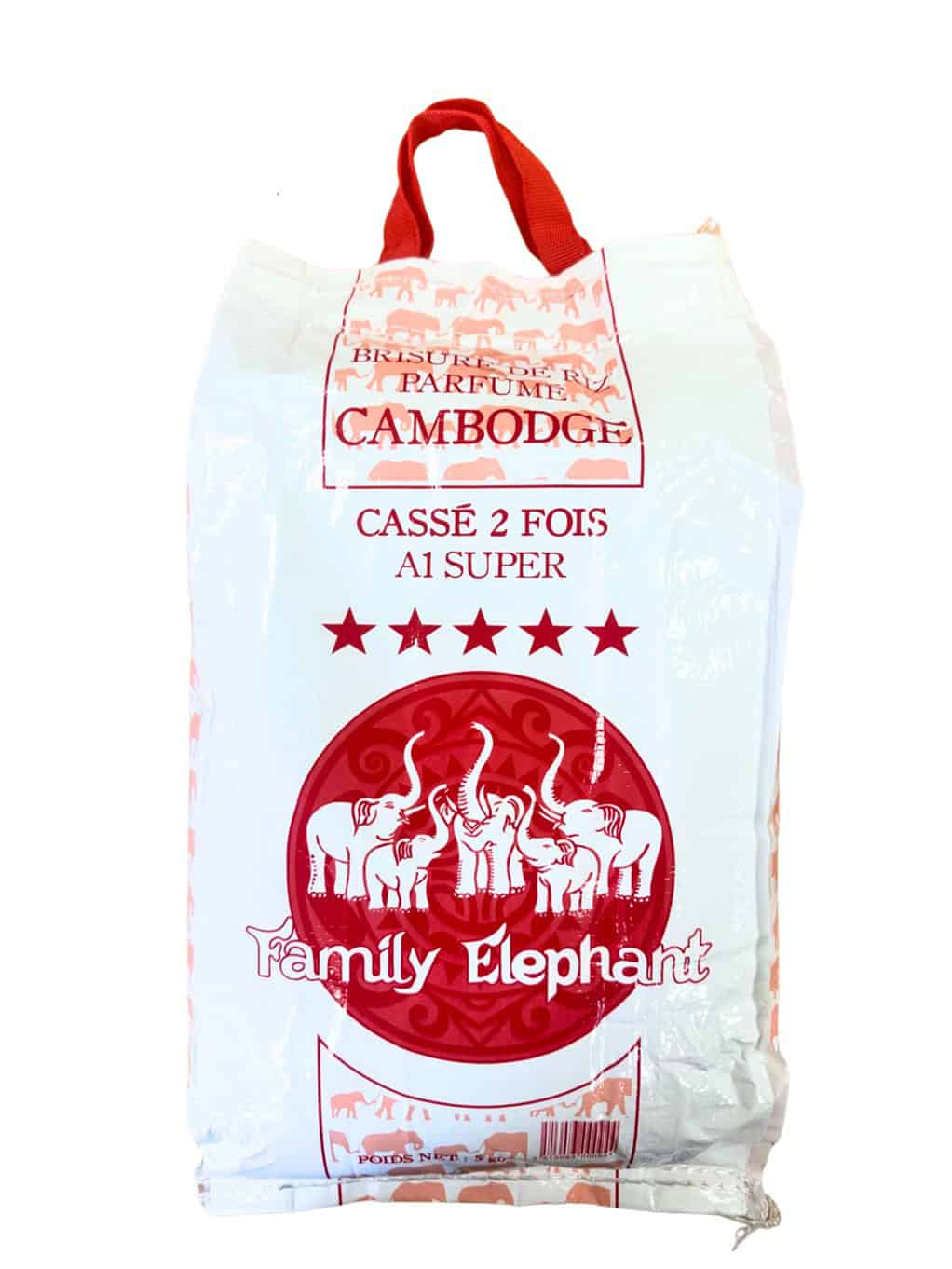 Riz Casse 2 Fois Cambodge Family Elephant 5kg