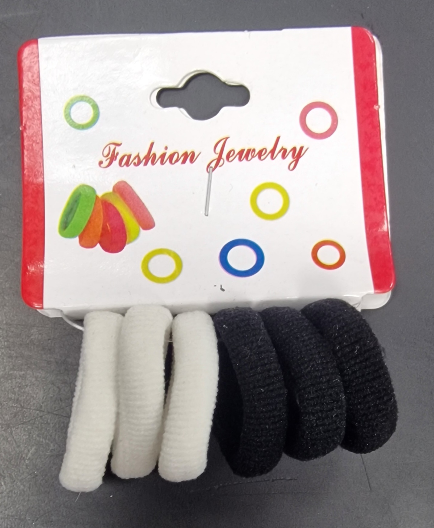 Fashion Jewelry Chouchous Petit 6pcs # Noir