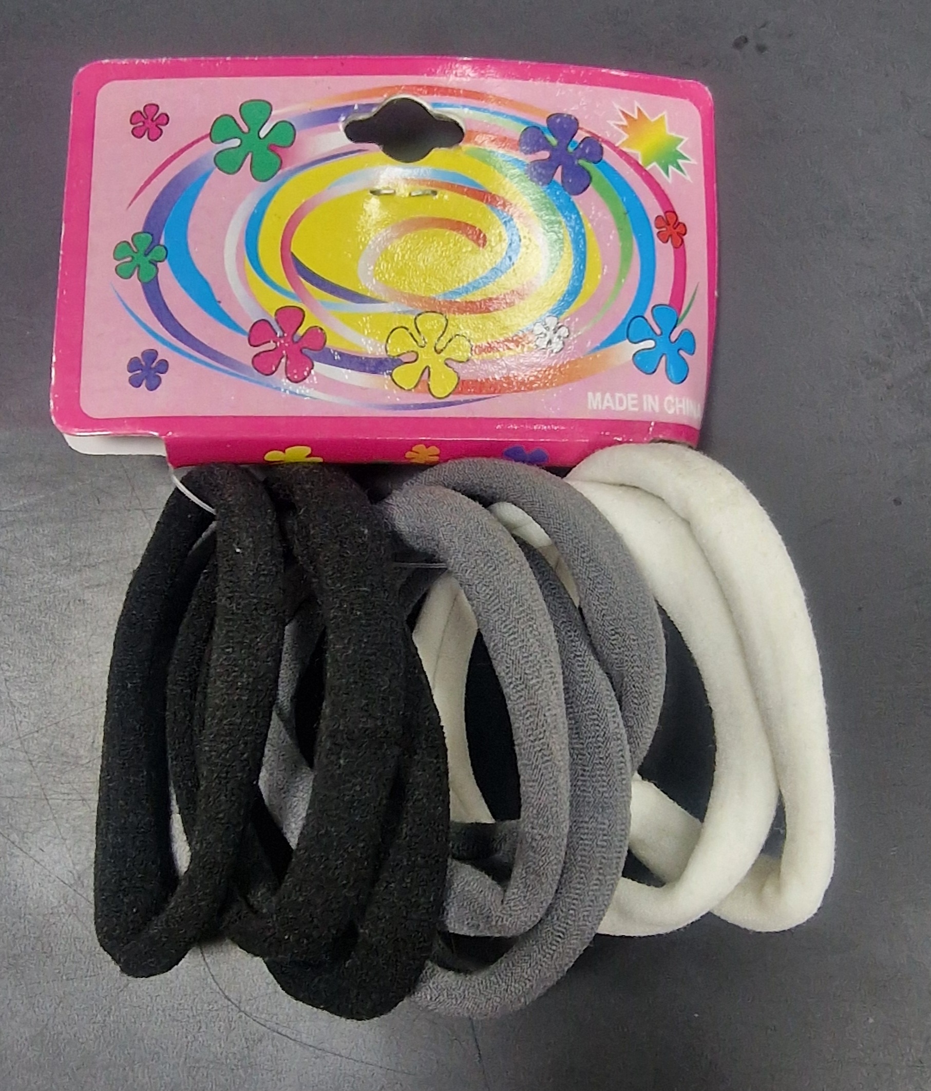 Chouchous Moyenne 8pcs # Grey, Noir Et Blanc