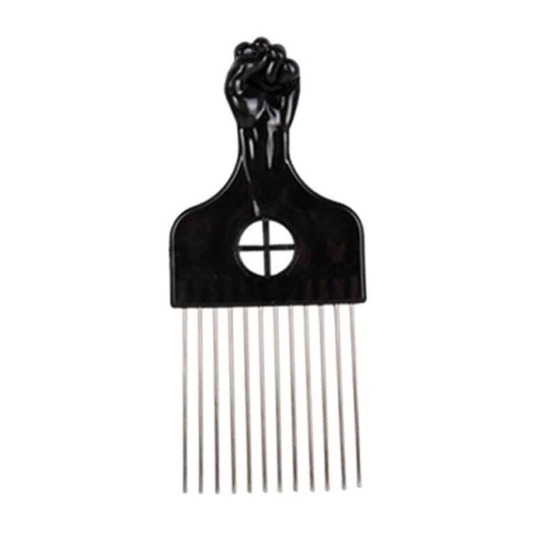 Th Peigne Afro En Metal Avec Petite Dents # Noir