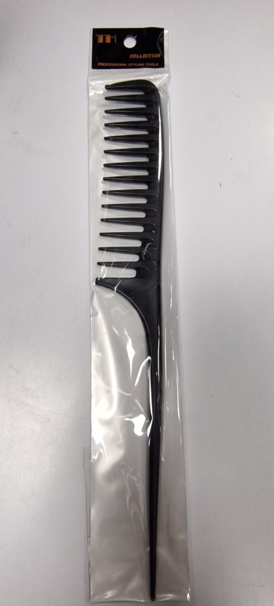 Th Peigne A Queue A Dents Larges En Plastique # Noir