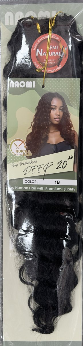 Naomi Tissage Bresilen Natural Deep 20" Color # 1b