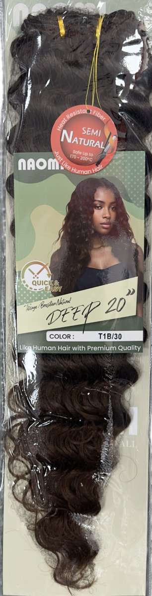 Naomi Tissage Bresilen Natural Deep 20" Color # T1b/30