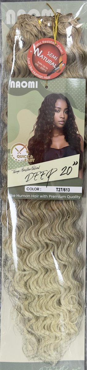 Naomi Tissage Bresilen Natural Deep 20" Color # T27/613