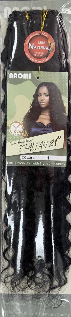 Naomi Tissage Bresilen Natural Italian 21" Color # 1