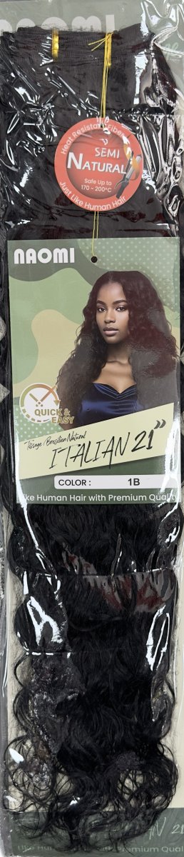 Naomi Tissage Bresilen Natural Italian 21" Color # 1b