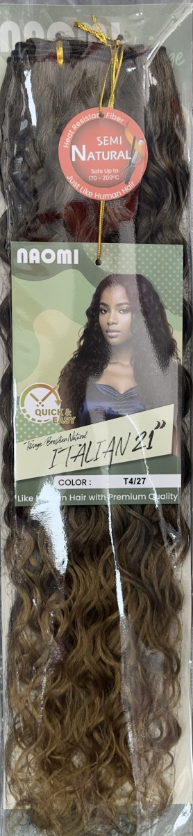 Naomi Tissage Bresilen Natural Italian 21 " Color# T4/27