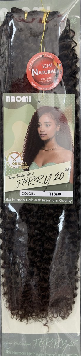 Naomi Tissage Bresilen Natural Jerry 20" Color # T1b/30