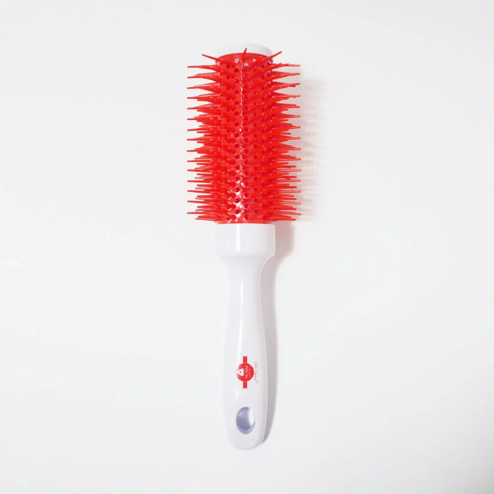 Crazy Pouss Brosse Demelante Ronde # Blanc Et Rouge