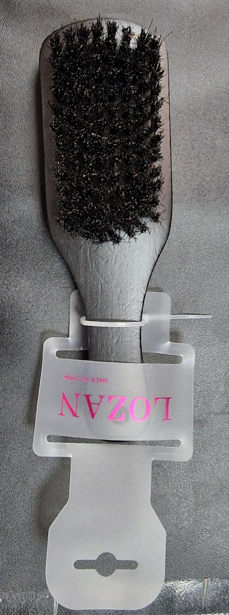 Lozan Brosse En Bois Mi-dur Avec Manche # Noir