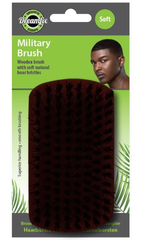 Dreamfix Brosse Militaire En Bois Avec Poils Souples # Marron Foncee